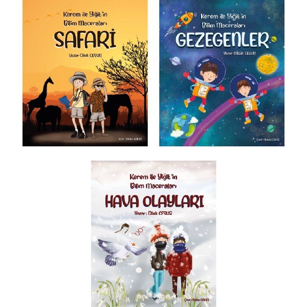 Kerem ve Yiğit'in Bilim Seti (3 kitap) kitap kapağı